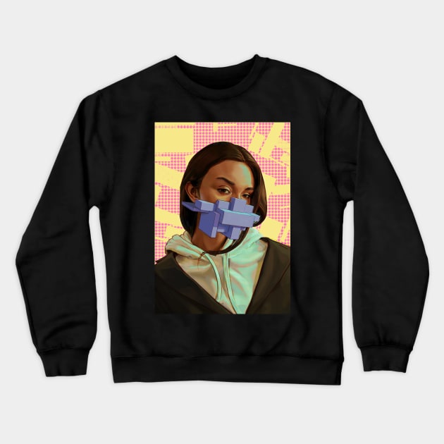 Masks Crewneck Sweatshirt by Art of Nehaal Gonsalves